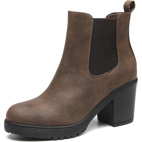 Tyndall Ankle Boot Women Brown Polyurethane Low Heel - Picture 1 of 6